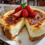 Brûléed Vanilla-Bean Cheesecake – Silky, Luxurious & Topped with a Crackly Caramel Finish