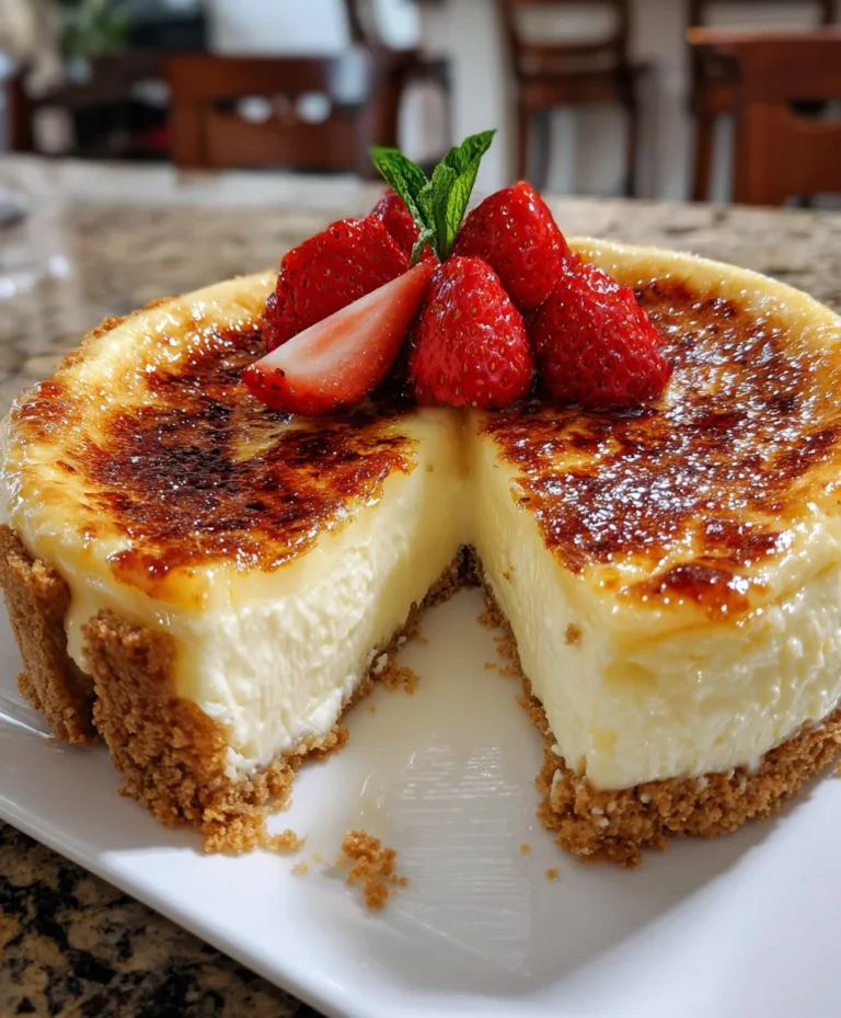 Brûléed Vanilla-Bean Cheesecake – Silky, Luxurious & Topped with a Crackly Caramel Finish