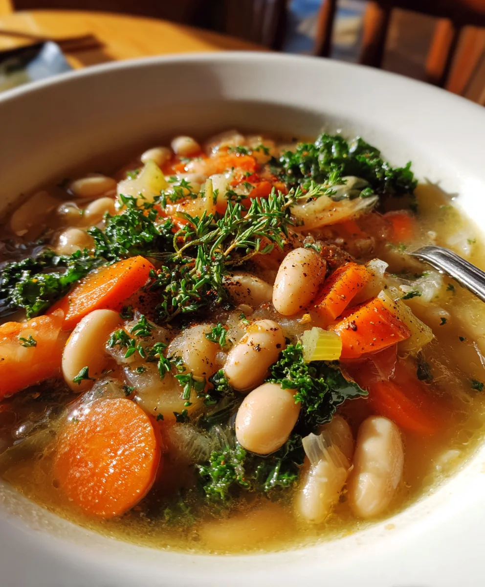 Easy Tuscan White Bean Soup – Hearty, Cozy & Bursting with Italian Flavor
