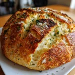 No-Knead Dill Gouda Artisan Bread – Cheesy, Herby & Beautifully Rustic