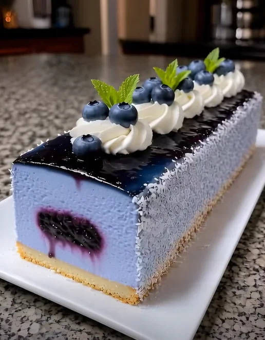 Blueberry Mousse Cake – Light, Creamy & Bursting with Berry Freshness!
