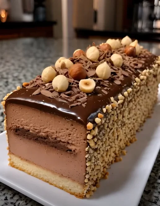 Hazelnut Chocolate Mousse Cake – Rich, Silky & Decadently Nutty!