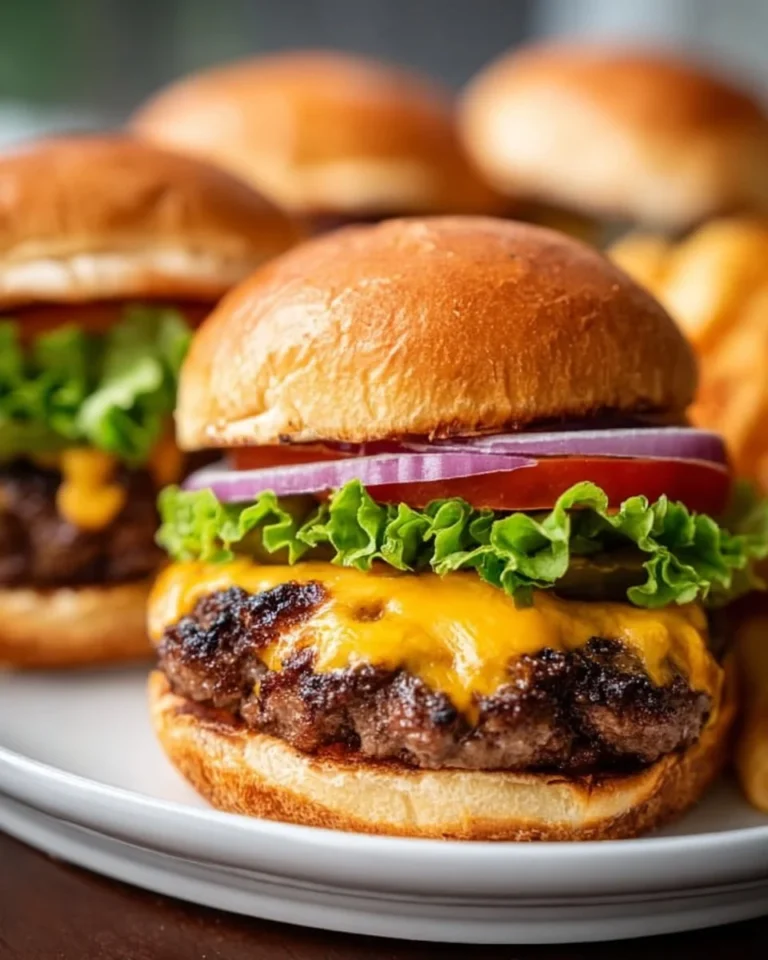 Delicious air fryer burgers cooked to perfection in an air fryer