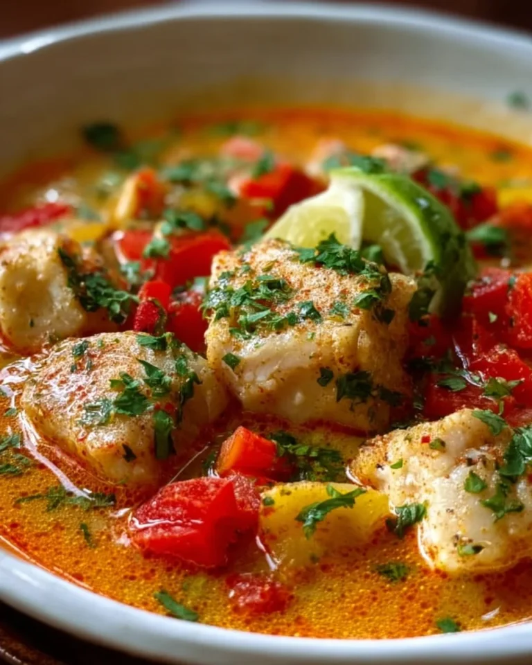 Bowl of Brazilian Fish Stew with fresh seafood and herbs