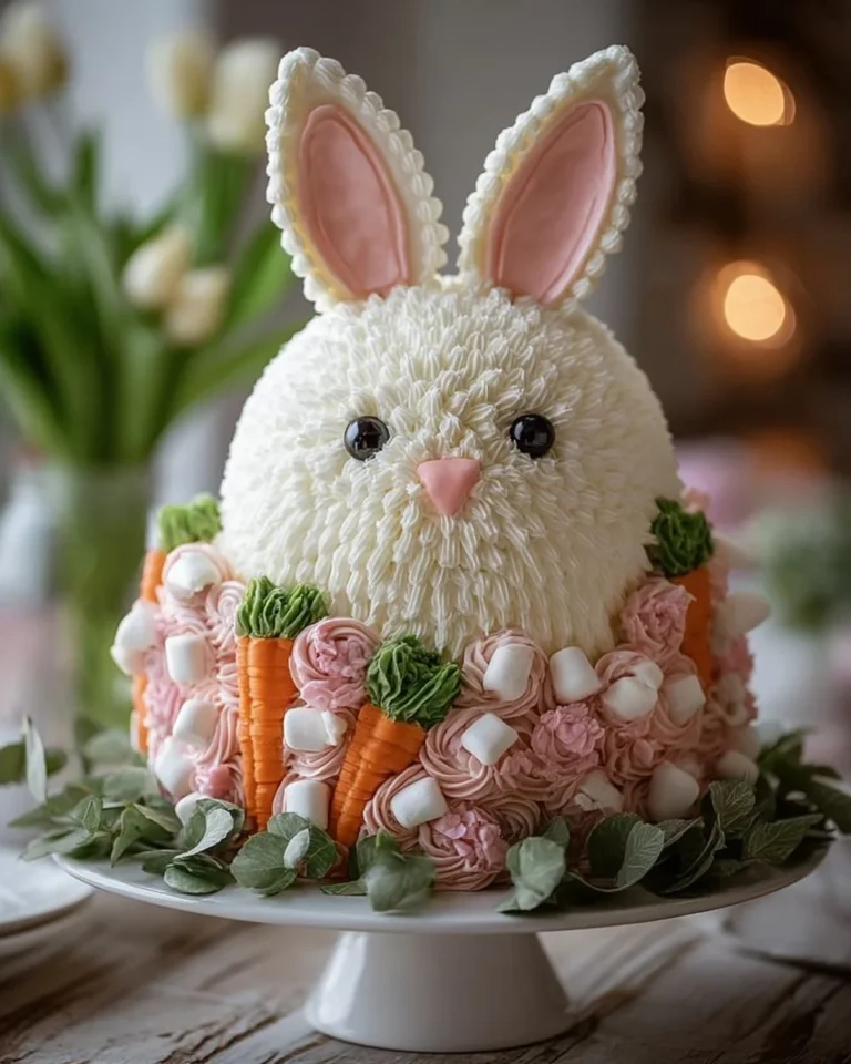 Deliciously decorated Easter Bunny Cake for spring celebrations