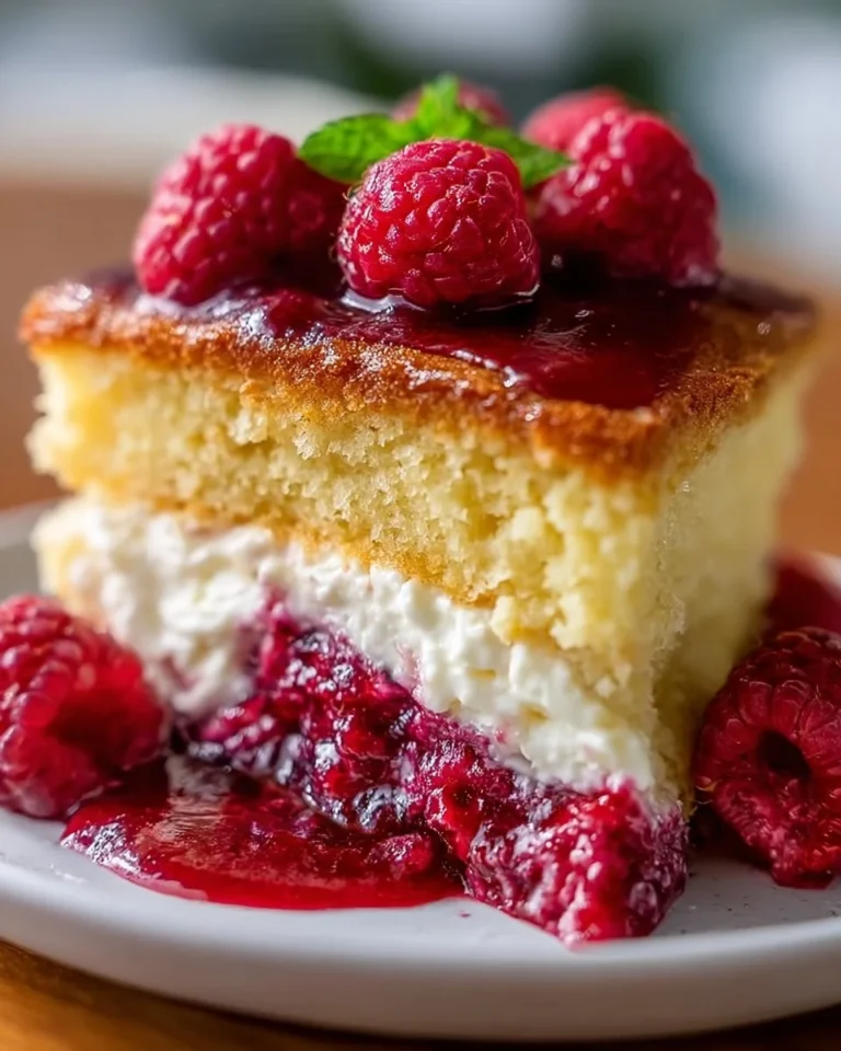 Delicious easy raspberry cake filling recipe with fresh raspberries