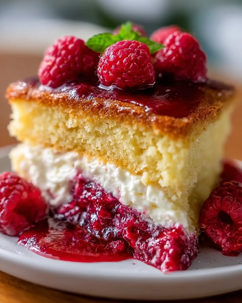 Delicious easy raspberry cake filling recipe with fresh raspberries