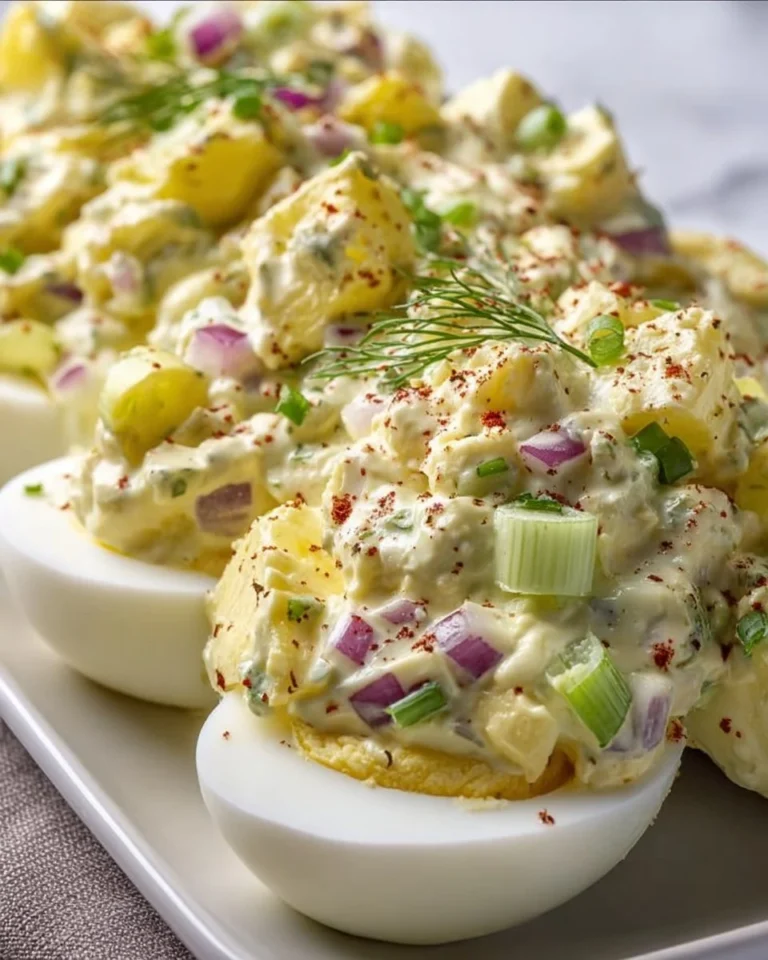 Healthy egg salad with fresh herbs and vegetables in a bowl