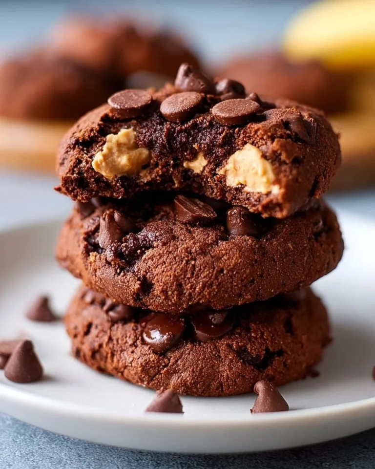 Healthy high protein cocoa chickpea cookies on a plate
