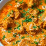 Keto Chicken Tikka Masala served in a bowl with cilantro garnish