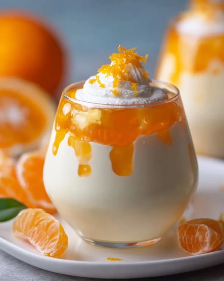 Light Orange Creamsicle Mousse dessert in a bowl topped with zest