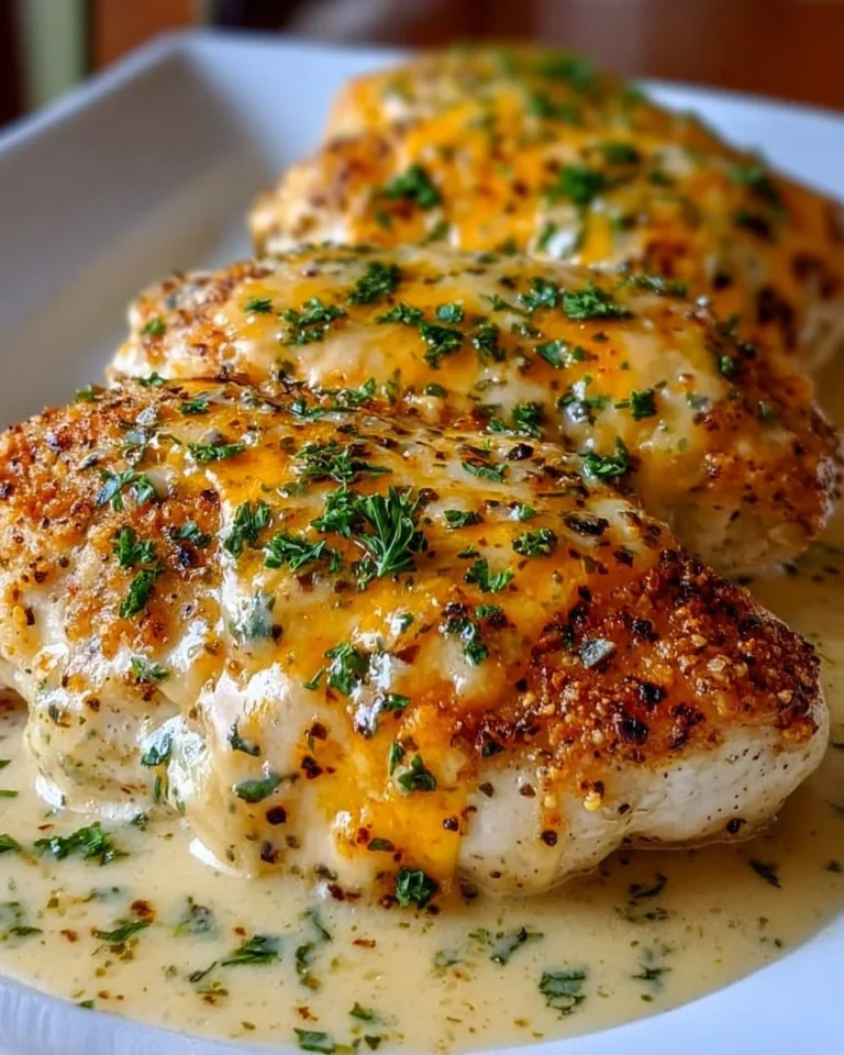 Delicious melt in your mouth chicken bake dish served on a plate