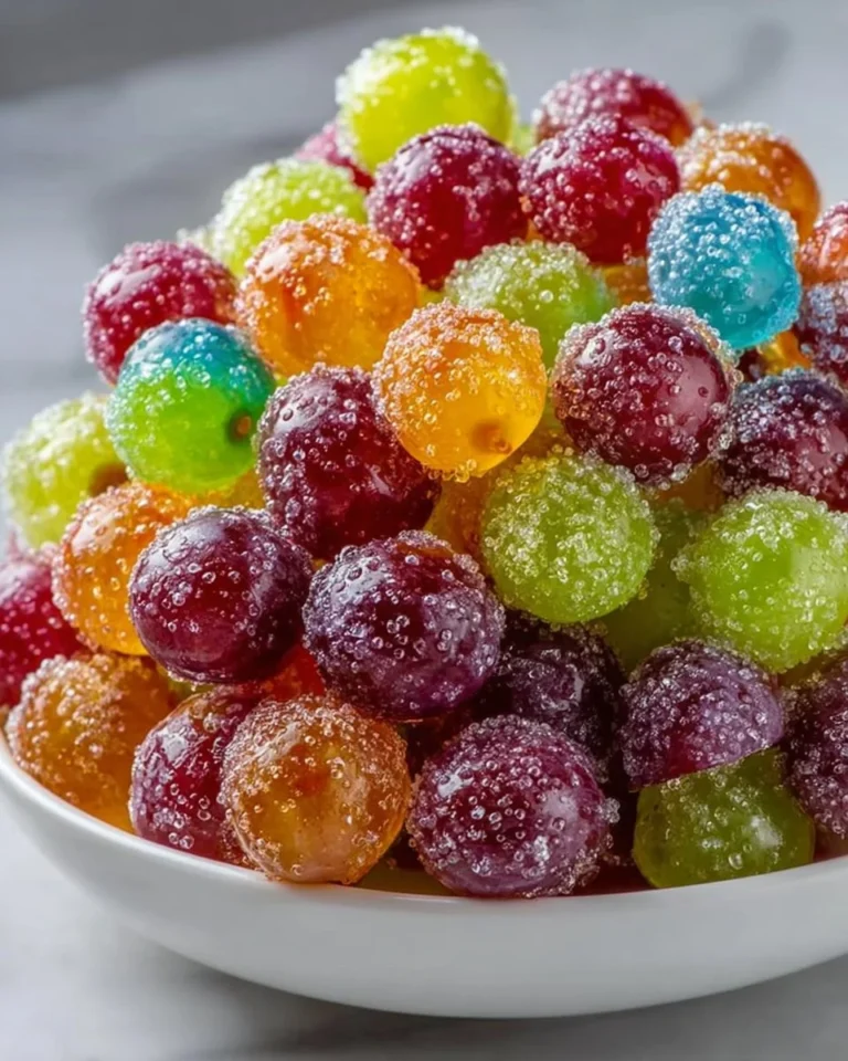 Colorful rainbow candied grapes, a delicious and fun snack treat