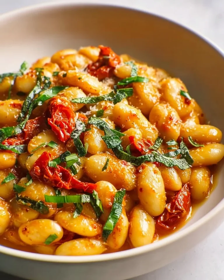 Simple One Pot Marry Me Butter Beans dish served in a bowl