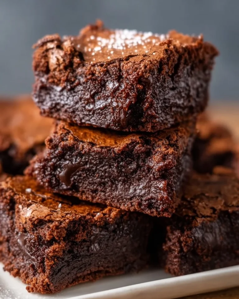 Delicious homemade sourdough brownies on a wooden table