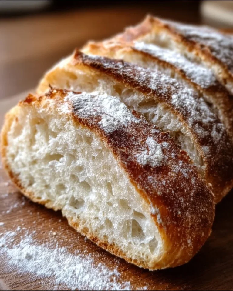 Delicious homemade sourdough French bread loaf with a crispy crust