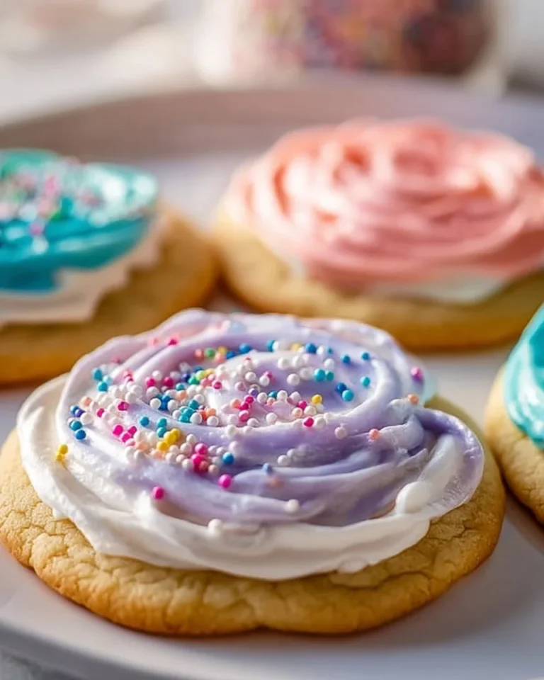 Delicious sugar cookie icing on freshly baked cookies