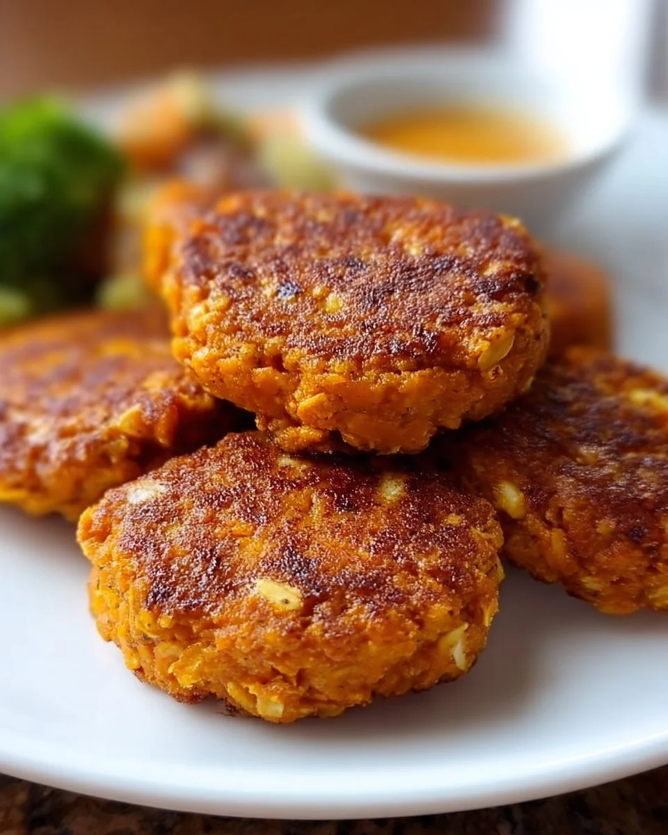 Delicious sweet potato apple patties served on a plate