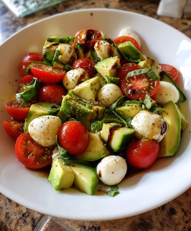 Cucumber Mozzarella Salad with Avocado – Creamy, Crisp & Perfectly Refreshing