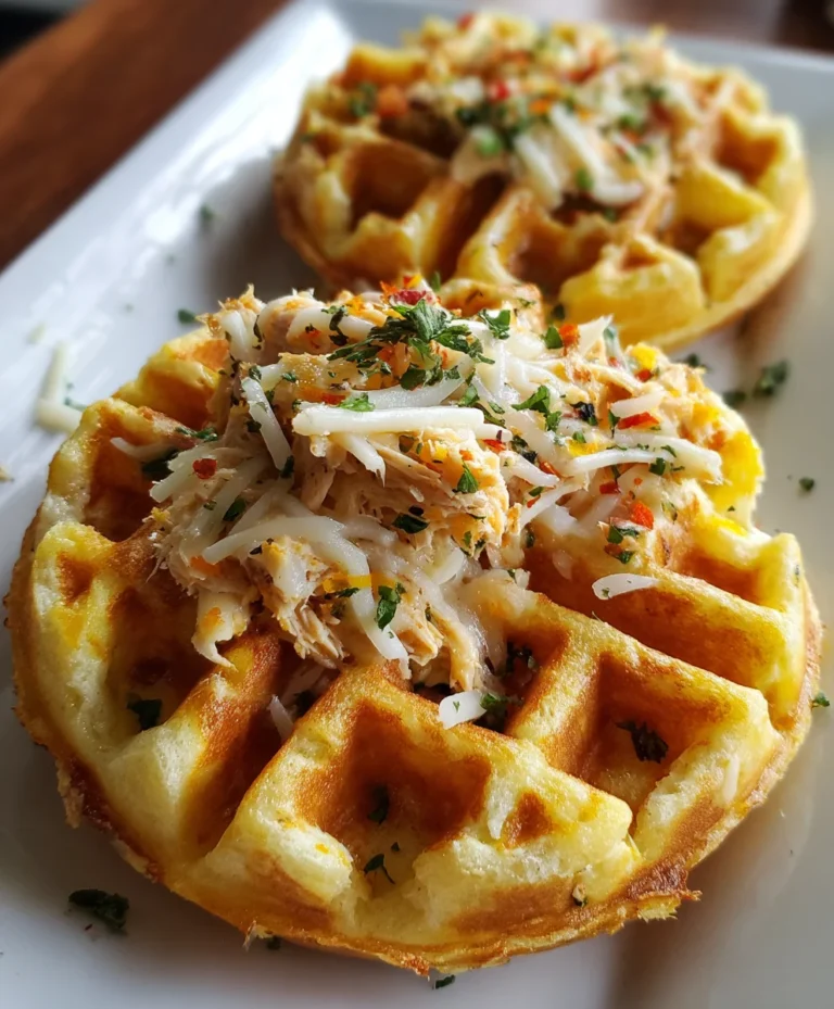 Savory Tuna Melt Waffle – Crispy, Cheesy & Comfort Food with a Twist