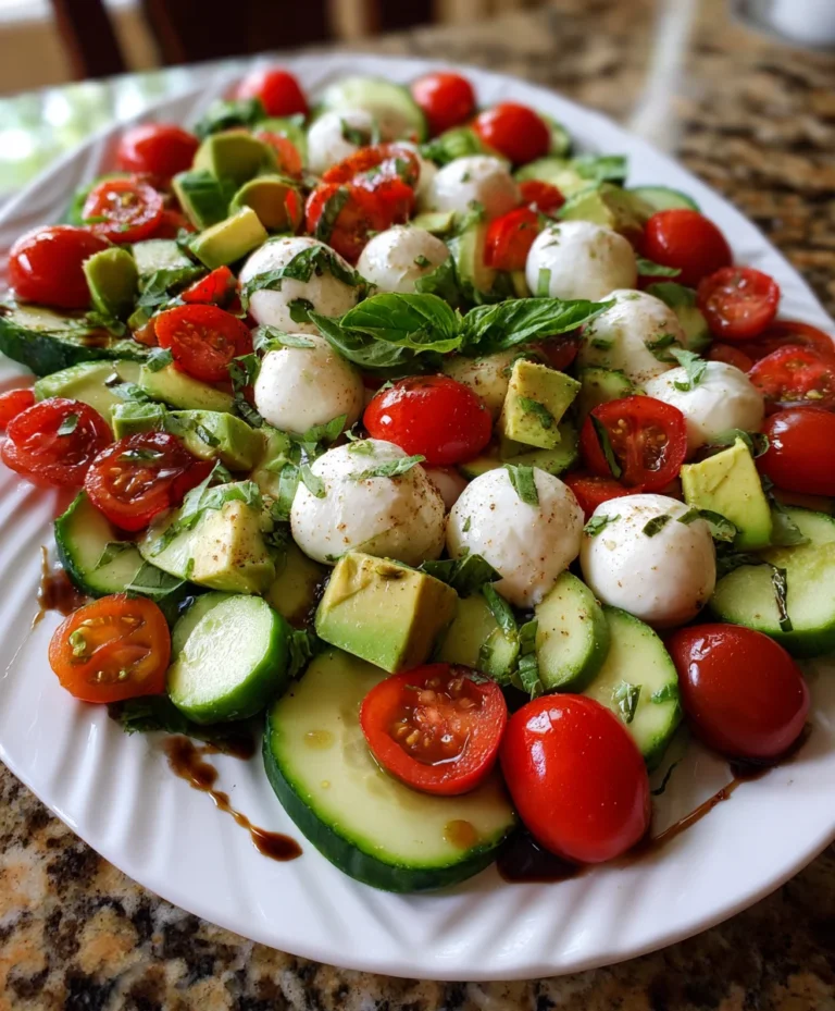 Cucumber Mozzarella Salad – Fresh, Light & Bursting with Flavor