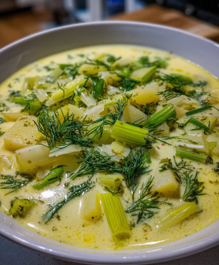 Classic Potato Leek Soup With Dill – Creamy, Cozy & Full of Fresh Herb Flavor