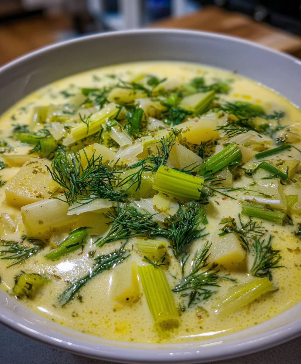 Classic Potato Leek Soup With Dill – Creamy, Cozy & Full of Fresh Herb Flavor