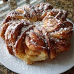 Cinnamon Roll Pull-Apart Snowflake – Sweet, Gooey & Perfectly Festive!