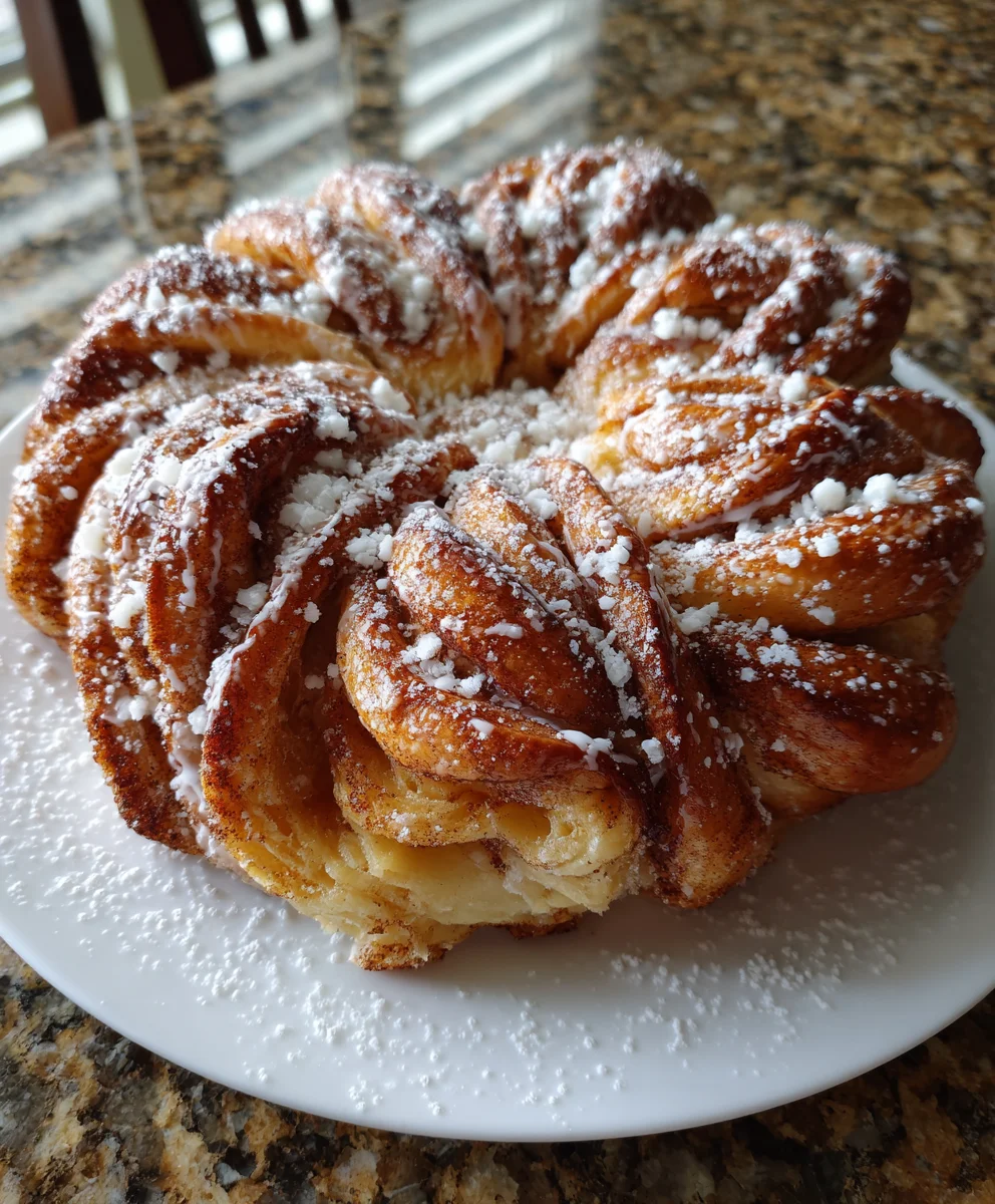 Cinnamon Roll Pull-Apart Snowflake – Sweet, Gooey & Perfectly Festive!
