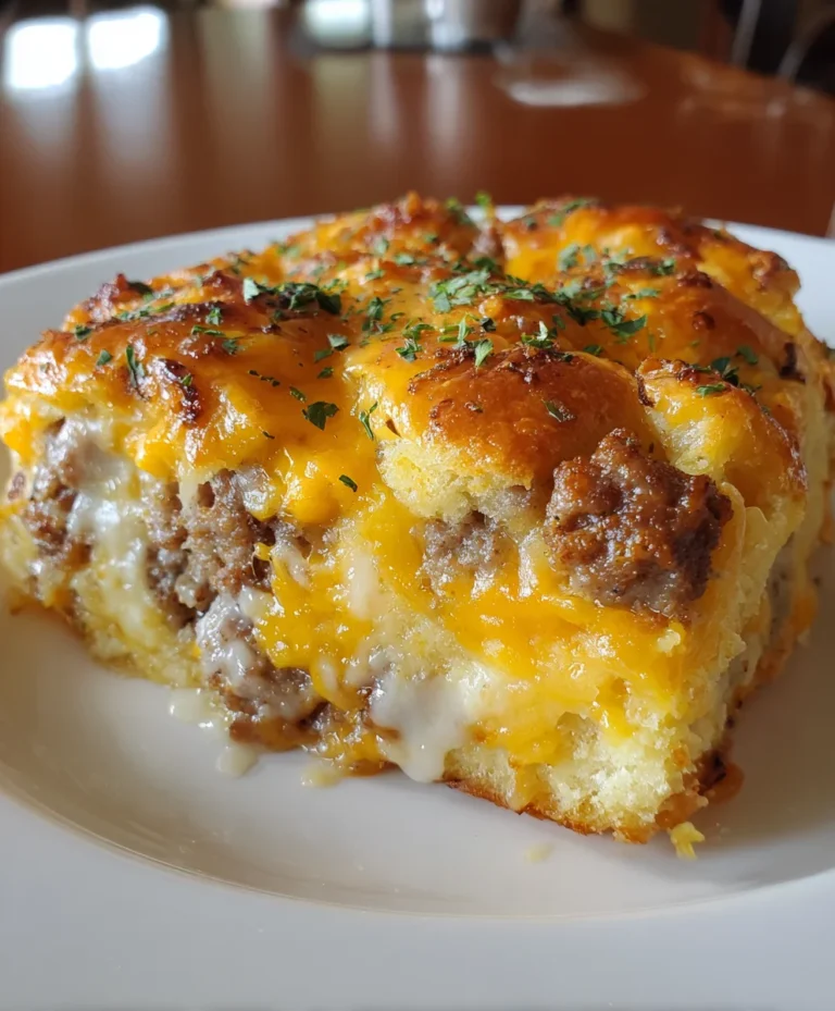 Homemade Make-Ahead Crescent Roll Breakfast Casserole – Fluffy, Cheesy & Perfect for Busy Mornings