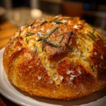 Rustic Garlic Rosemary Skillet Bread – Golden, Aromatic & Perfectly Crusty