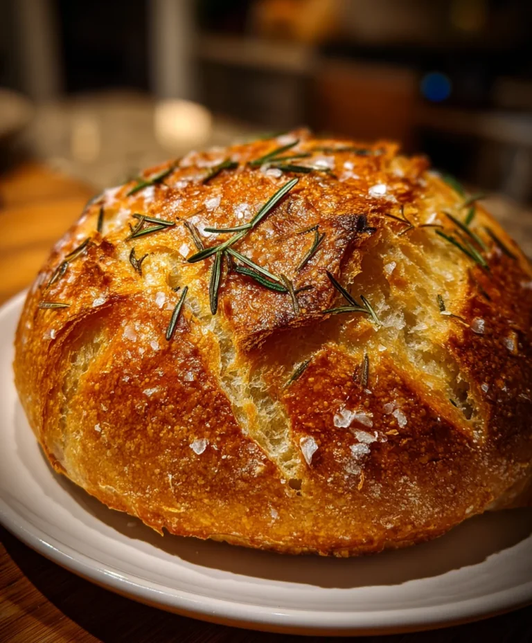 Rustic Garlic Rosemary Skillet Bread – Golden, Aromatic & Perfectly Crusty