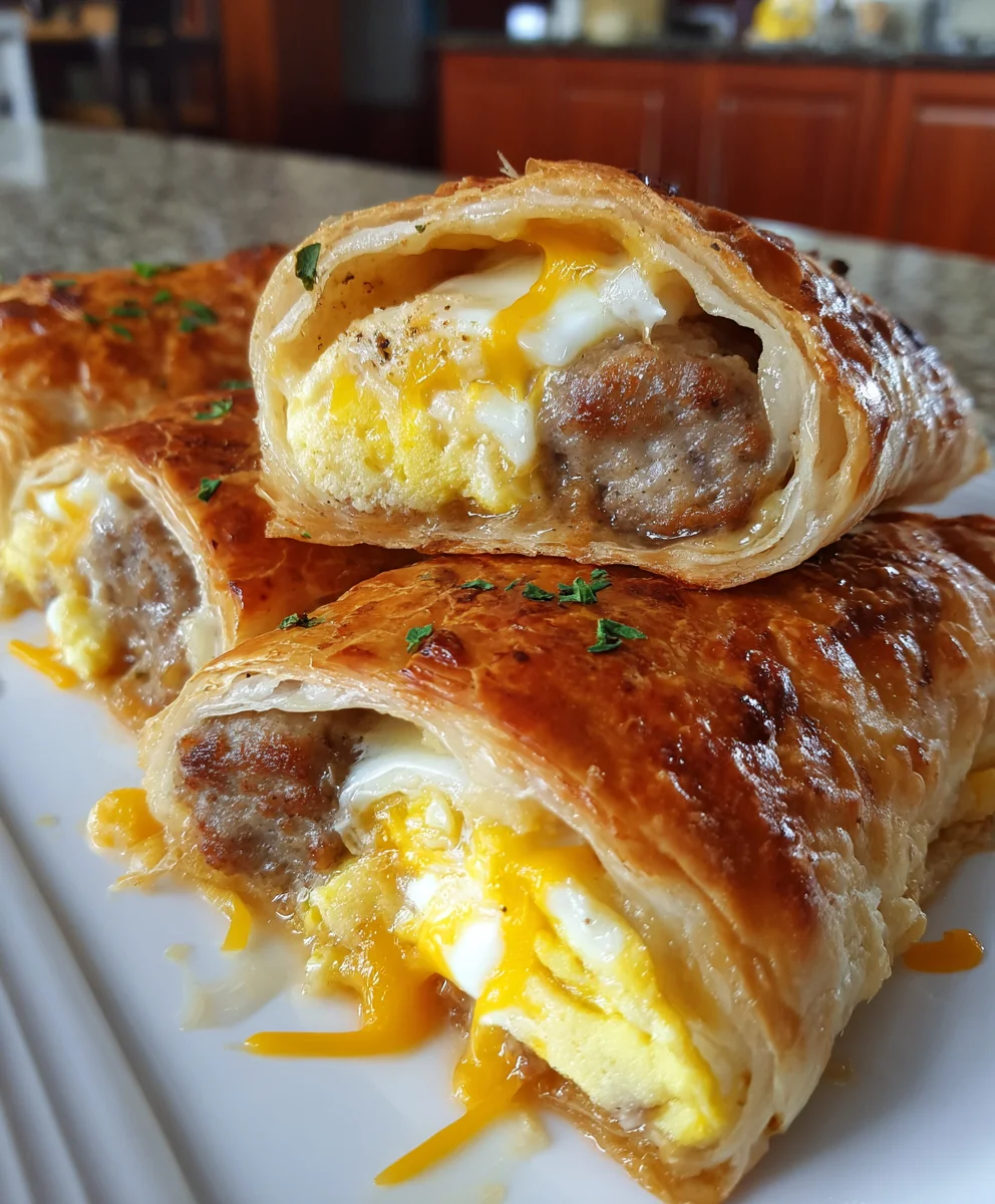 Sausage Egg Breakfast Rolls – Savory, Cheesy & Perfect for On-the-Go Mornings