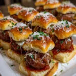 Meatball Parmesan Sliders on Hawaiian Rolls – Cheesy, Savory & Perfectly Irresistible