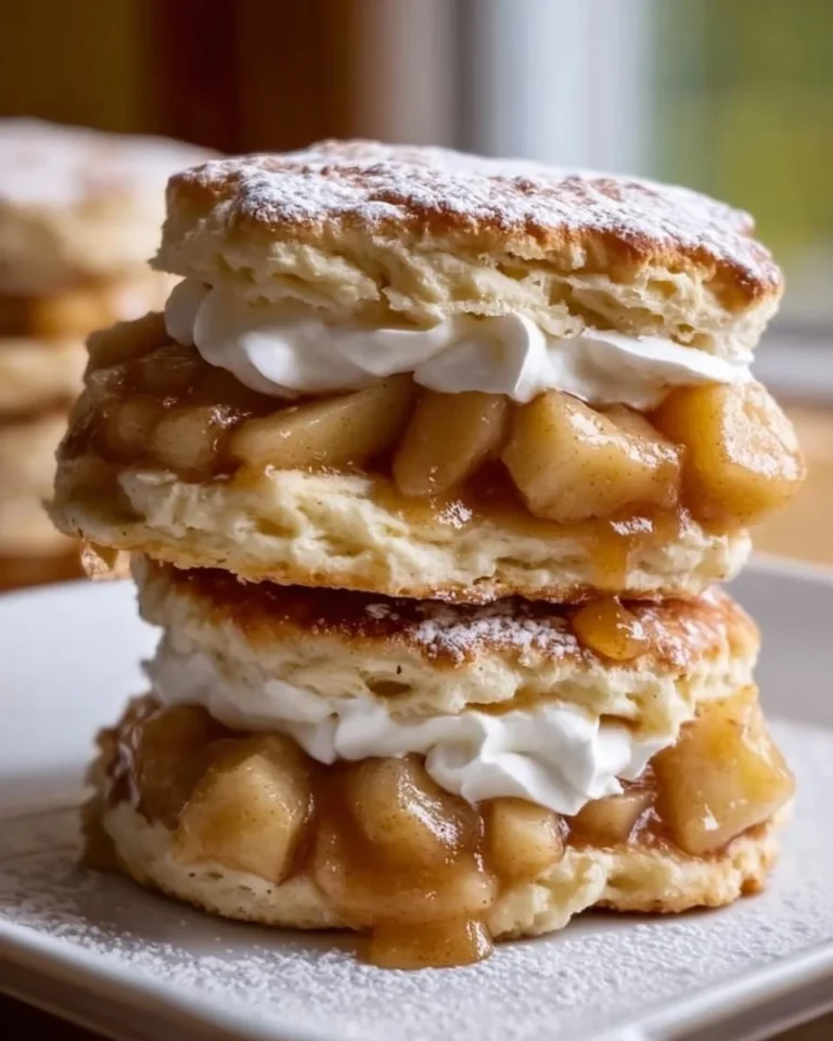 Apple pie biscuit sandwiches with fresh apples and cinnamon filling