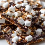 Delicious s'mores bark loaded with chocolate and marshmallow goodness