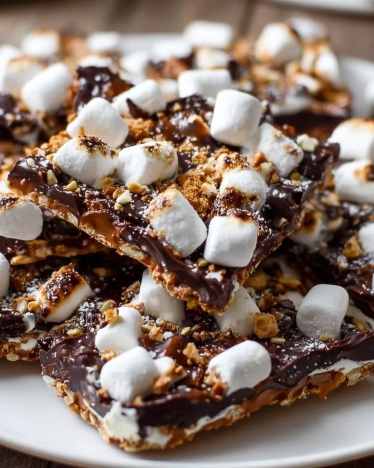 Delicious s'mores bark loaded with chocolate and marshmallow goodness