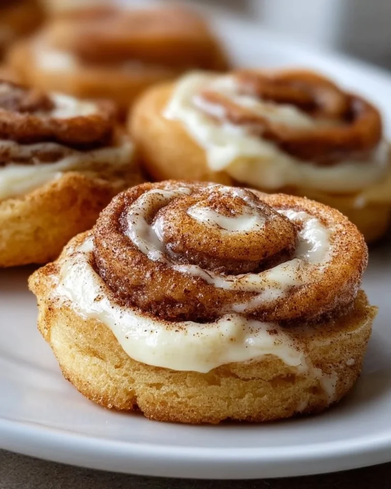 Delicious cinnamon roll cheesecake cookies that melt in your mouth.