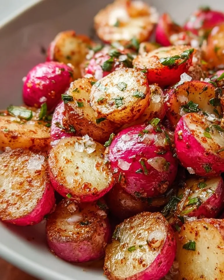 Crispy air fried radishes served in a bowl for a healthy snack