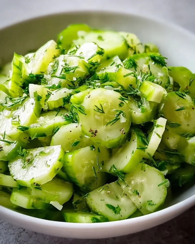 Crunchy cucumber celery salad with green apple, served in a bowl