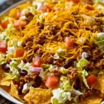 Frito Cowboy Cabbage Skillet served in a pan with toppings