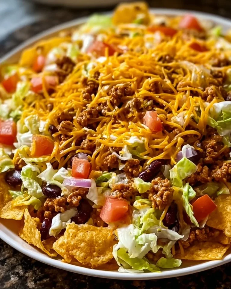 Frito Cowboy Cabbage Skillet served in a pan with toppings