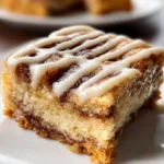Delicious Cinnamon Roll Bliss Bars with creamy icing and swirls of cinnamon.