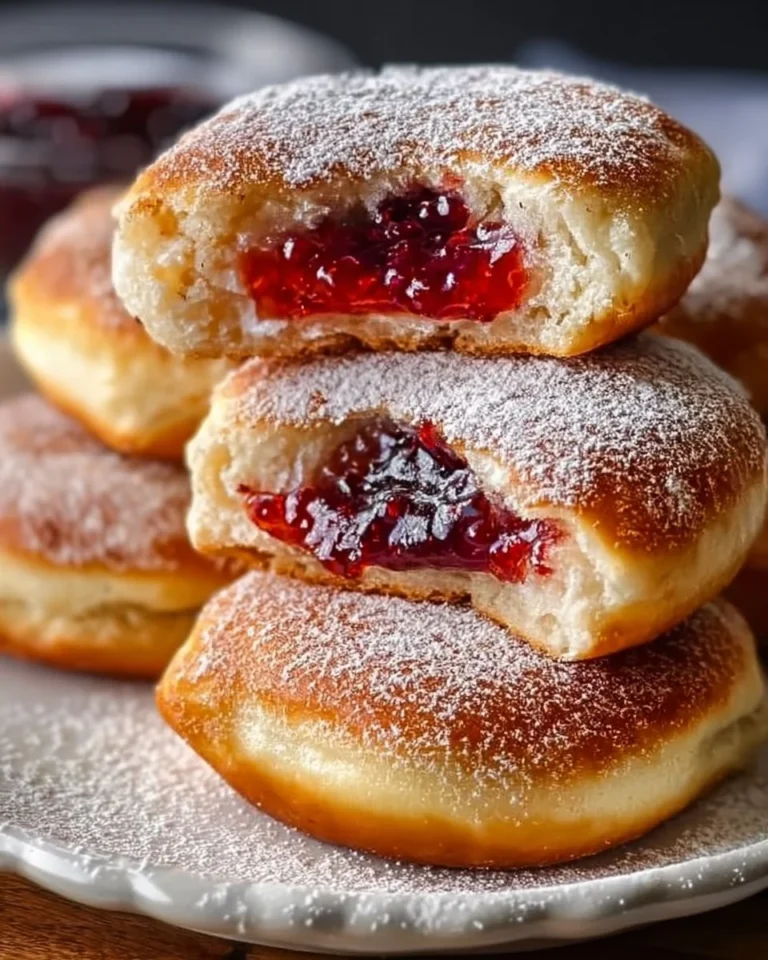 Delicious Jam Donut Focaccia with sweet jam filling