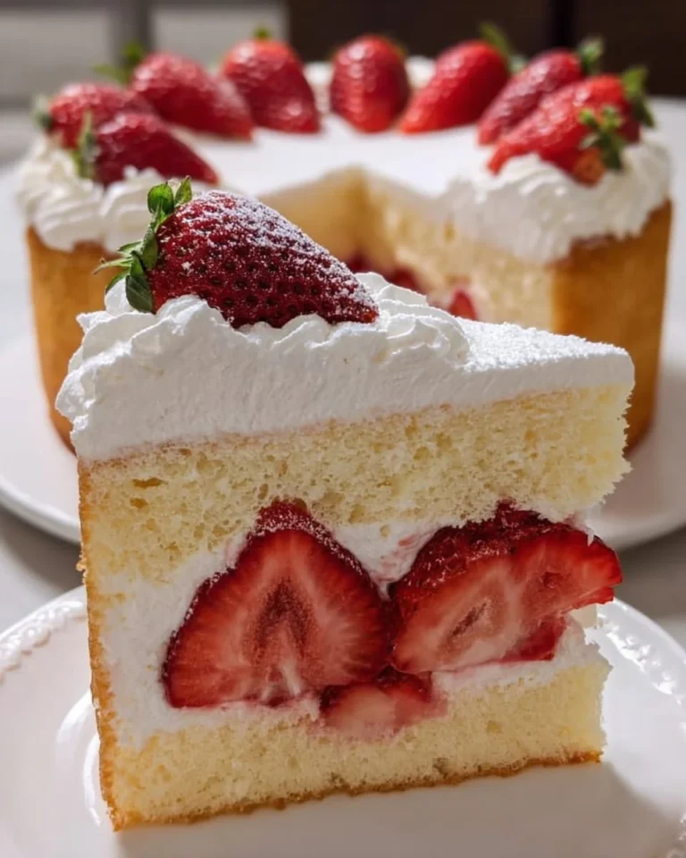 Delicious Japanese Strawberry Shortcake with fresh strawberries and whipped cream