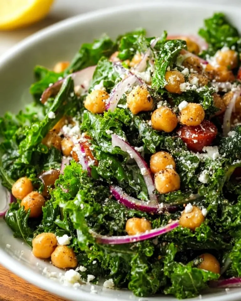 Kale Chickpea Salad with fresh vegetables and dressing