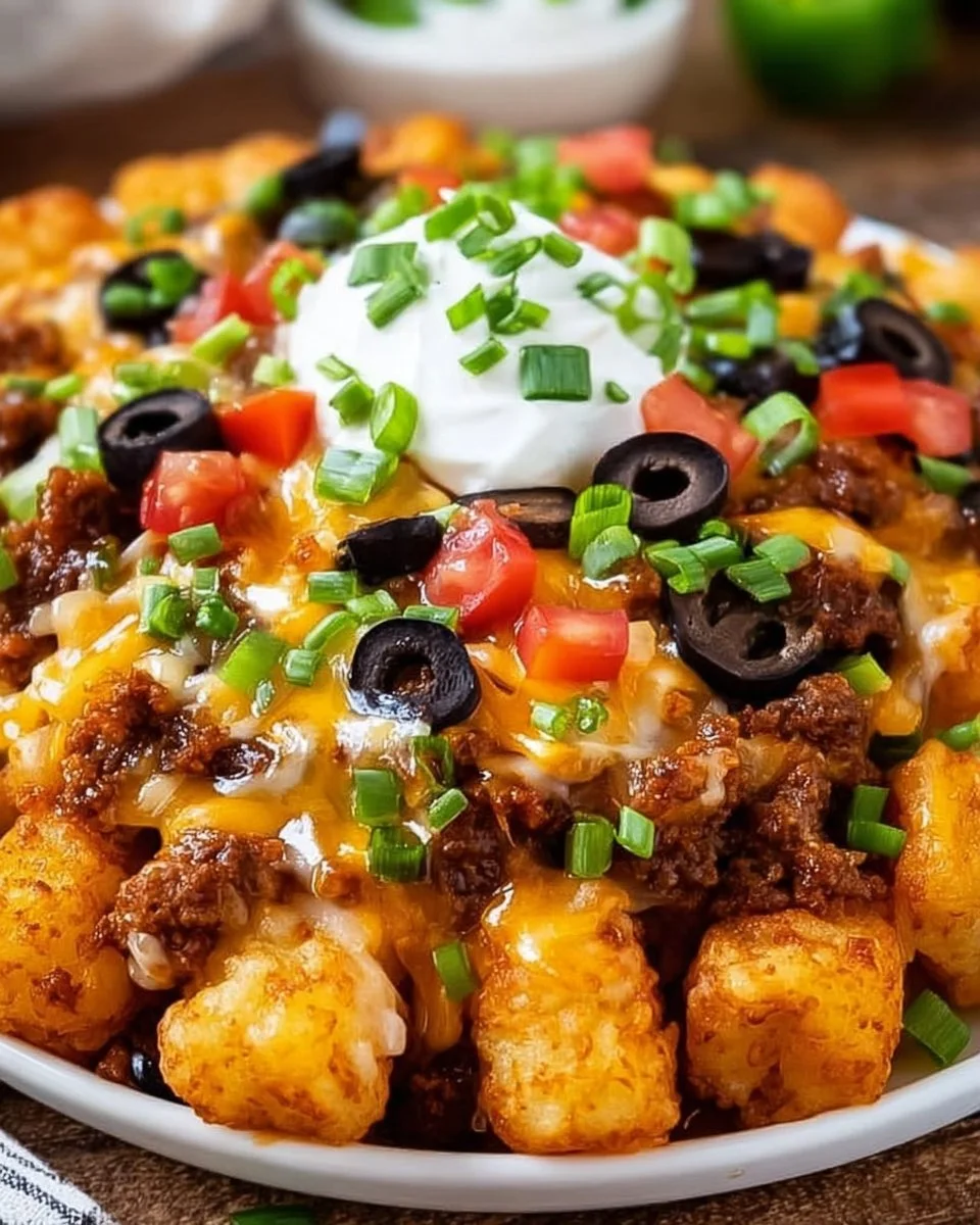 Delicious Mexican Tater Tot Casserole baked to golden perfection with flavorful toppings.