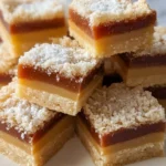Millionaire's Shortbread Bars with caramel and chocolate layers
