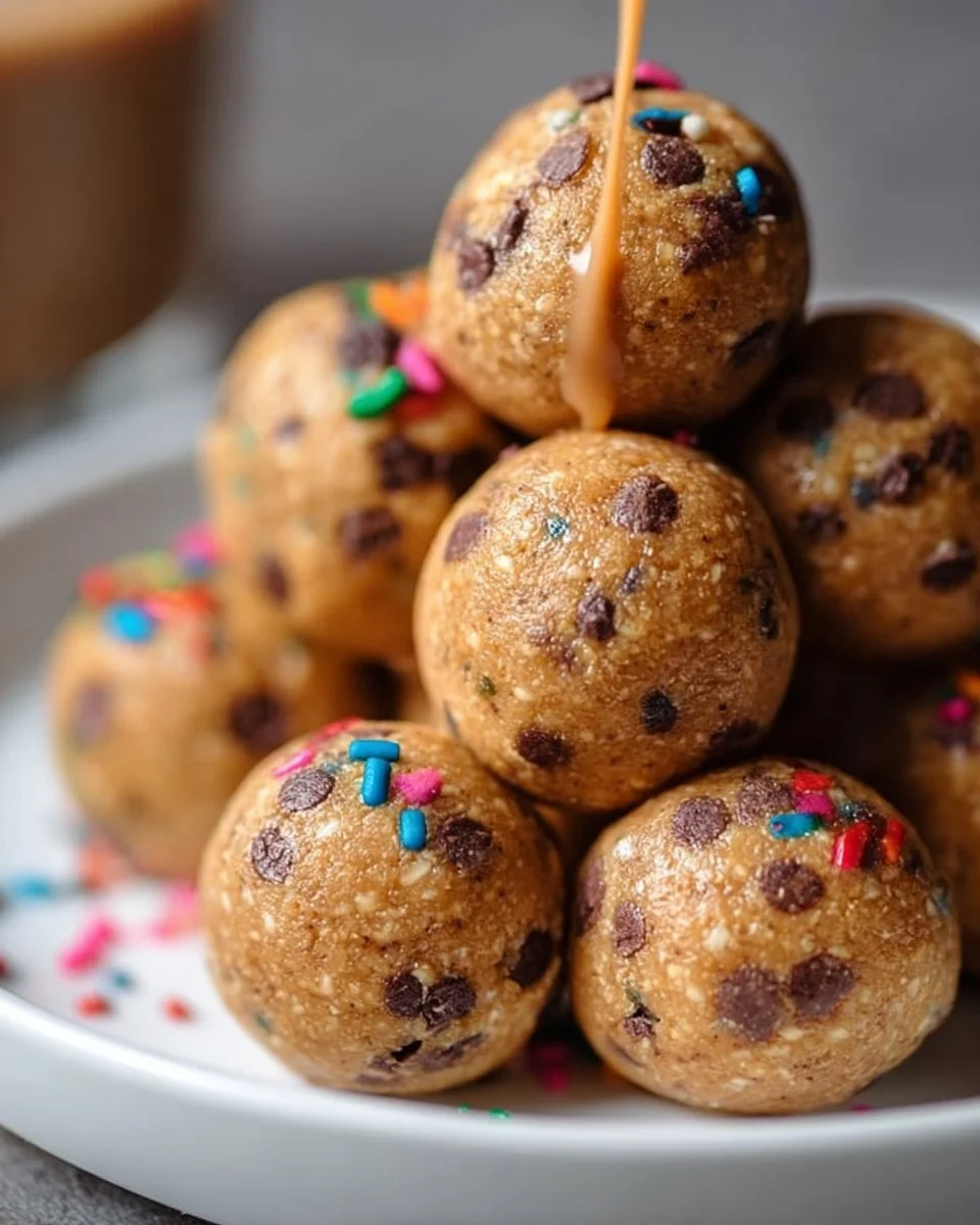 No bake cake batter protein balls - healthy snack rich in protein