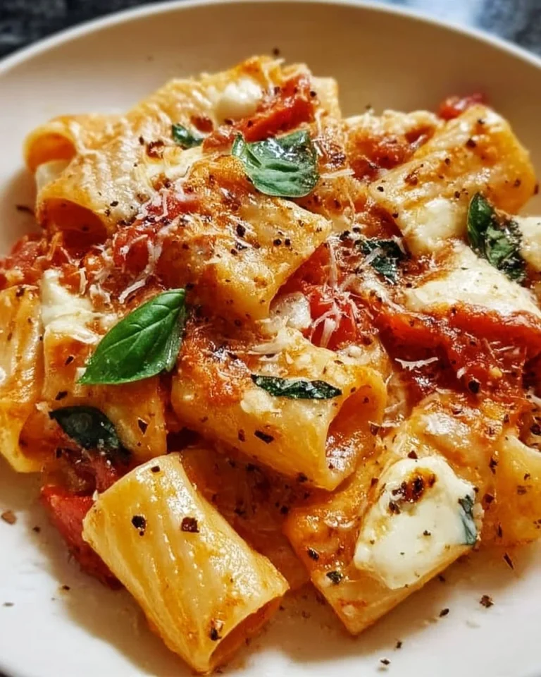 Delicious Sorrento-style pasta with fresh ingredients and vibrant colors.